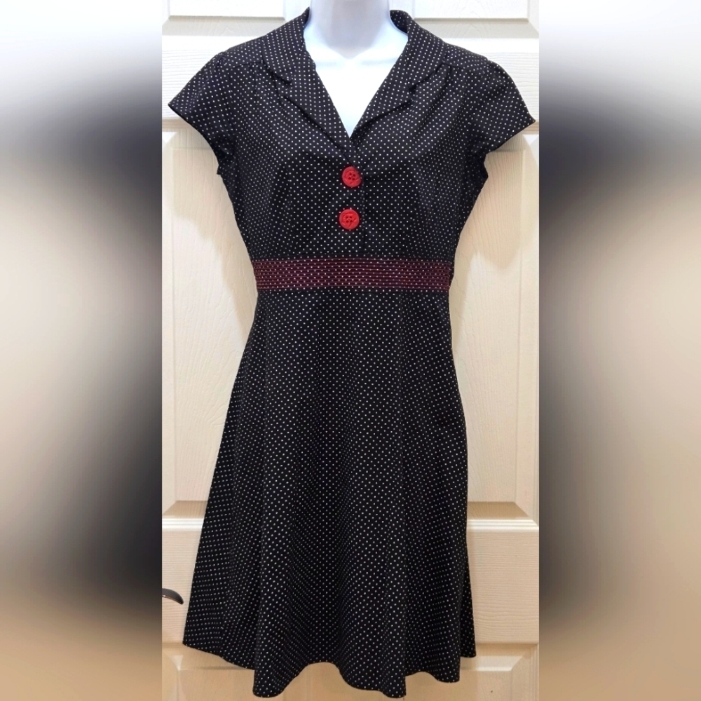 Ruby Rox / Pin Up Polka Dot Dress / Size 9 Juniors